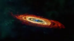 Infračervený a rádiový obraz galaxie Andromeda (M31)